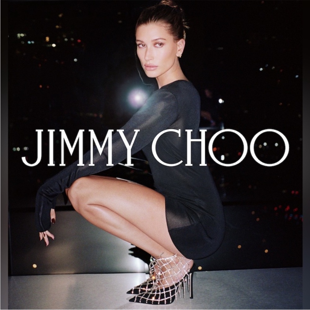 New JIMMY CHOO Scotty Suede Pumps With Crystal Chains 37.5 $3,850 - Picture 3 of 15